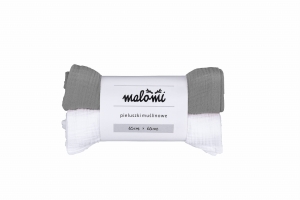 Pieluszki muślinowe white/grey