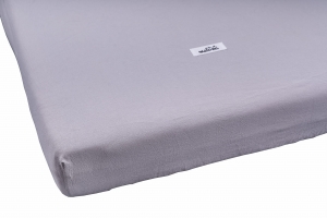 Prześcieradło washed cotton grey