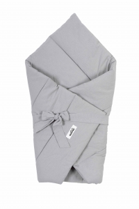  Kołderka s/rożek niemowlęcy washed cotton grey
