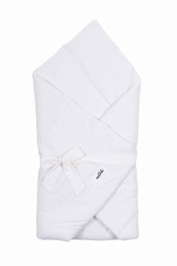  Kołderka s/rożek niemowlęcy washed cotton ecru