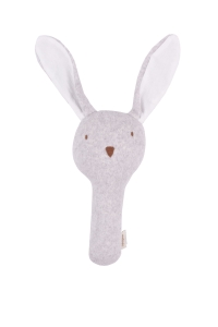 Grzechotka królik organic fleece grey melange