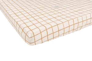 Prześcieradło bawełniane camel check