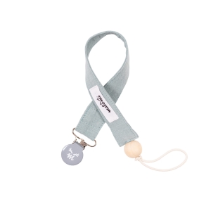 PACIFIER CLIP WASHED COTTON OLD GREEN