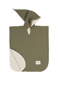 Poncho muślinowe forest green
