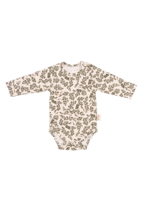 Body długi rękaw organic green floral