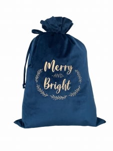 Christmas bag royal blue