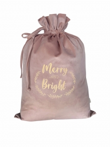 Christmas bag natural rose