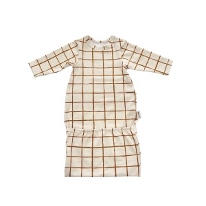 Pierwsza piżamka organic camel check