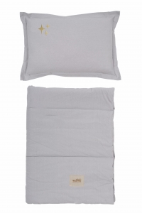 Pościel washed cotton z wypełnieniem Stars grey