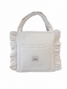 Torba shoper z falbanką natural