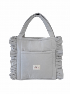Torba shoper z falbanką grey