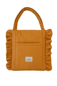 Torba shoper z falbanką camel
