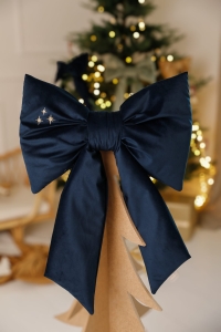 Kokarda Świąteczna Delux Royal Blue - L