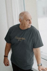 T-shirt męski grafit - Dziadek 