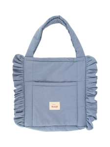 Torba shoper z falbanką denim